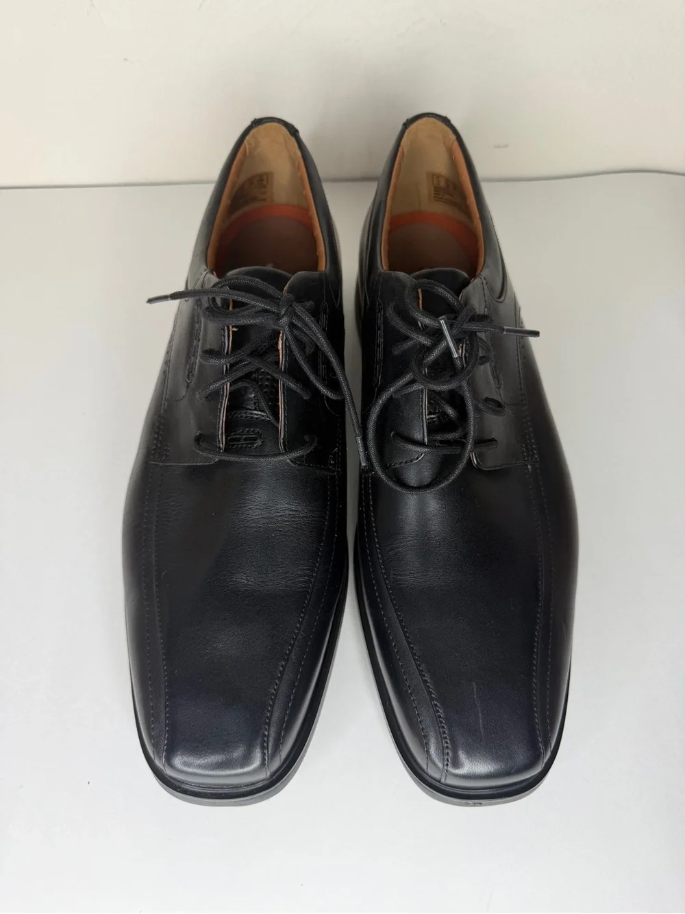 clarks unstructured mens Oxfords Dress Shoes Size 46 US 12W Black Leather
